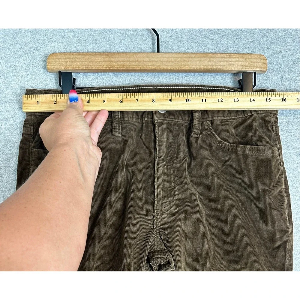 Banana Republic Traveler Corduroy Pants 30x30 Brown Stretch Slim Straight Leg